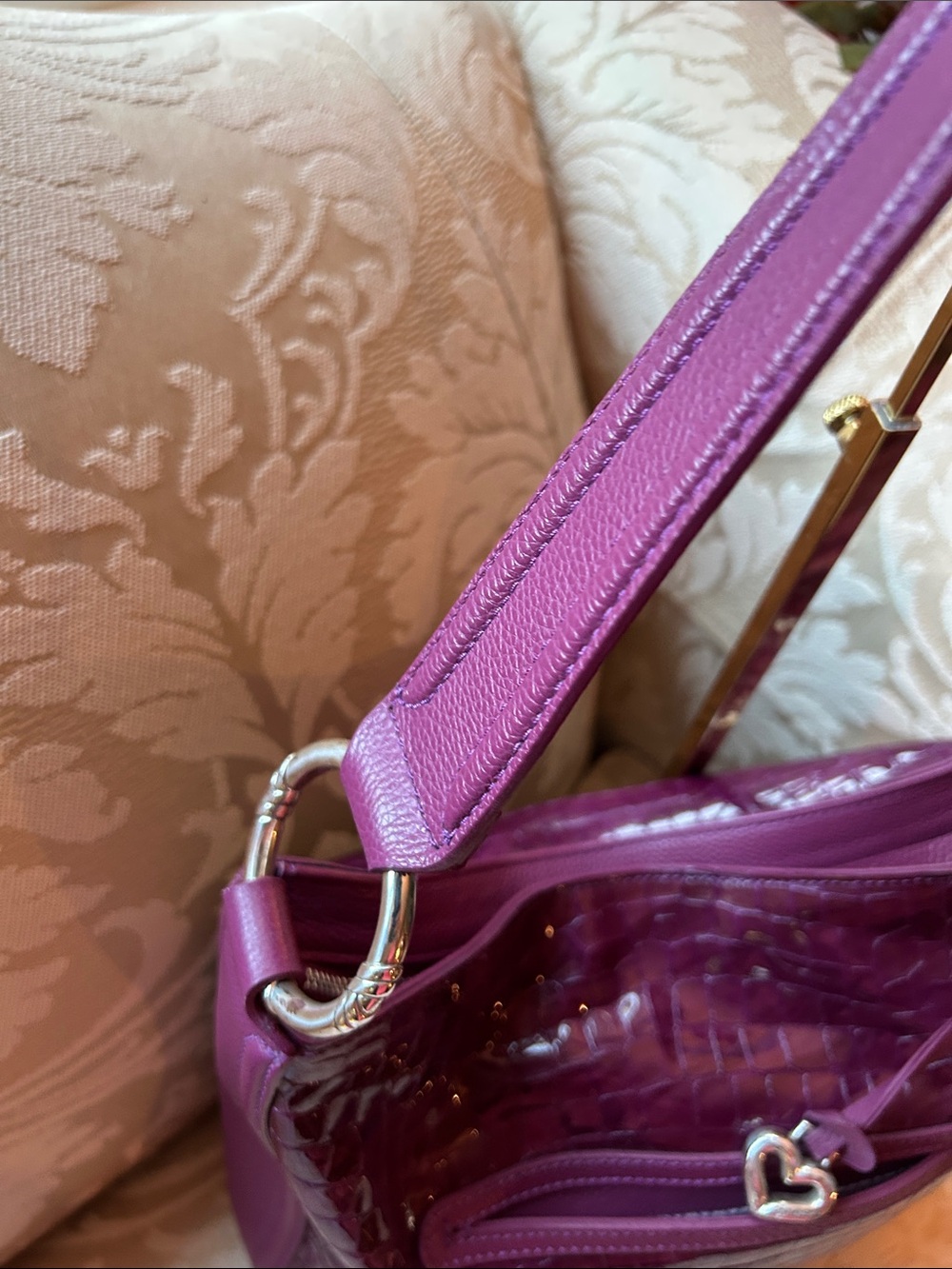 Brighton Cherie Collection Shoulder Bag in Guavaberry Y2K Retired Bag in EUC - Picture 8 of 14
